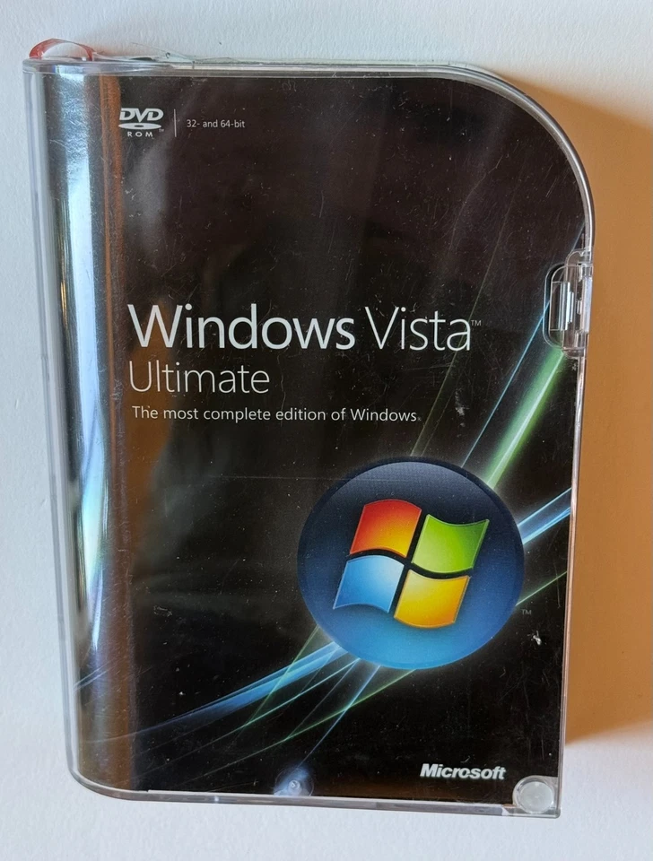  DVD completos de 32 bits y 64 bits de Microsoft Windows Vista Ultimate = CAJA AL POR MENOR = Foto 1 de 4