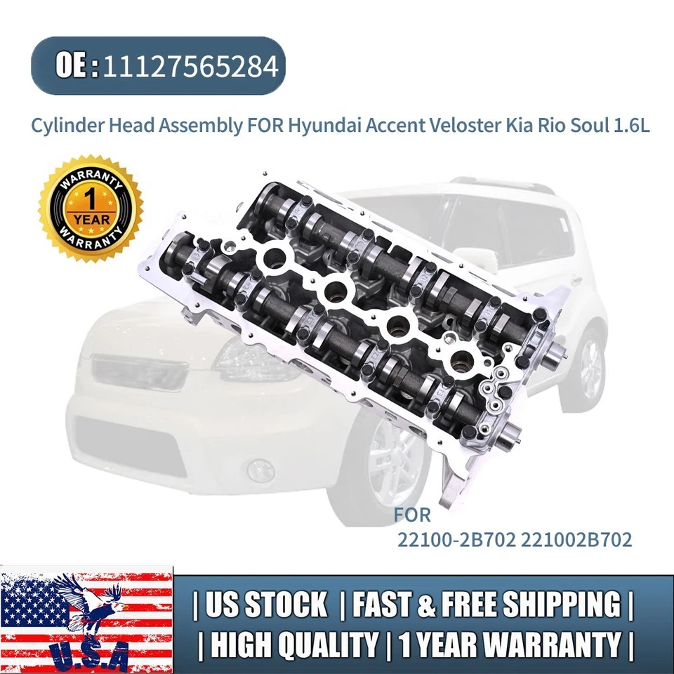 Engine Cylinder Head Assembly Fits 12-19 Hyundai Sonata Kia Soul 1.6L G4FD G4FJ - Image 1 of 4