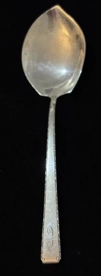 Cuchara de gelatina antigua 1939 toalla de plata de ley patrón de encaje mono C cubiertos Foto 1 de 4