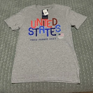 Olympics Mens S Gray United States Paris 24 T-Shirt Fanatics Officially Licensed - Picture 1 of 8