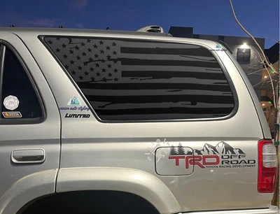 Calcomanía bandera americana envejecida para Toyota 4RUNNER 1996-2002 cuarto ventana Foto 1 de 3