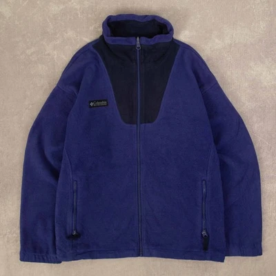Chaqueta morada Columbia vintage de gran tamaño con cremallera completa polar S para mujer Foto 1 de 4