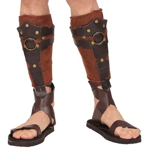 Espinilleras romanas gladiador espinilleras ropa medieval disfraz - Imagen 1 de 2