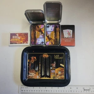 las vegas casino memorabilia, Fremont St. tray, 4 Queens tins, 4 decks cards - Picture 1 of 3