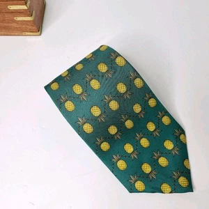 GAP Herren Krawatte Ananas Obst Print Made in USA Vintage Seide - Bild 1 von 7