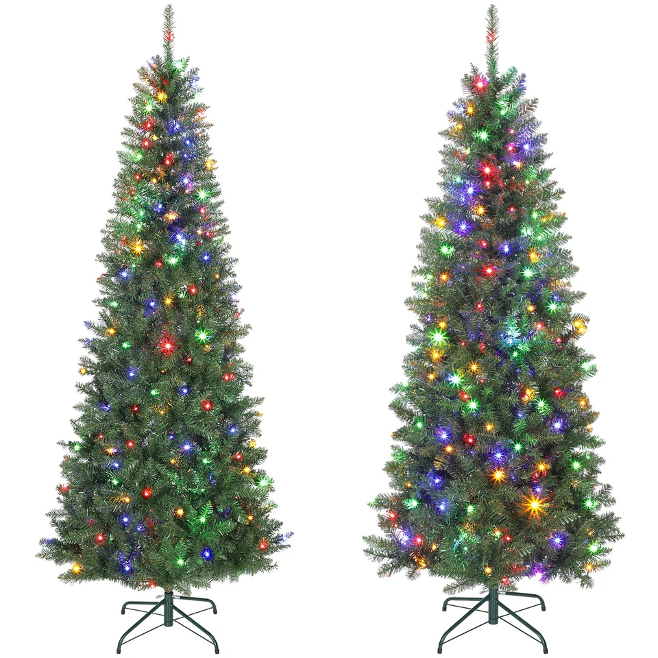 HOMCOM Albero di Natale con Luci Bianche e Colorate a 9 Modalità - Immagine 1 di 1