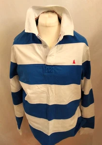 Musto Mens XXL Rugby Shirt, Pull On, Preloved, Blue & White Stripes - Imagen 1 de 7