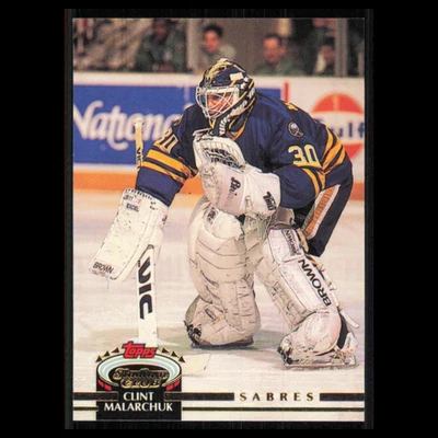 Clint Malarchuk #186 1992 Stadium Club Buffalo Sabres Hockey Card NHL NM - Image 1 of 3