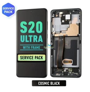Pantalla LCD Samsung Galaxy S20 Ultra FABRICANTE DE EQUIPOS ORIGINALES PANTALLA TOTALMENTE NUEVA Service Pack Negra - Imagen 1 de 2