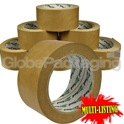 STRONG BROWN KRAFT PAPER PACKING TAPE 50mm X 50M BIODEGRADABLE & ECO-FRIEDLY • 9.25£