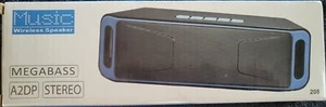 Music Mini Wireless Speaker Bluewore Megabass A2DP Stereo Portable - Red -W22 - Picture 1 of 4