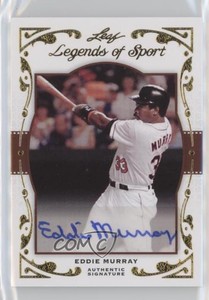 2011 Leaf Legends of Sport Gold /5 Eddie Murray #BA-27 Auto HOF