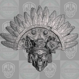 Mictlantecuhtli v2 Dios Azteca de la Muerte cabeza personalizada para Legiones Míticas y más figura - Imagen 1 de 1