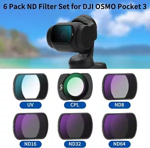 6 Pack Magnetic ND UV CPL Filter Kit for DJI OSMO Pocket 3 ND 8 ND 16 ND 32 N64 - Picture 1 of 7