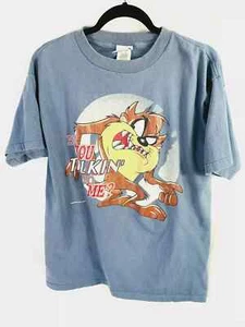 Taz "You Talkin To Me" T-shirt 1997 Vintage Warner Brothers - Picture 1 of 6