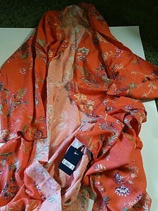 Accappatoio kimono boho LUCKY BRAND stile arancione zingaro taglia unica NUOVO - Foto 1 di 11