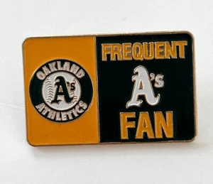 Vintage MLB Oakland A's Frequent Fan Baseball Aminco Lapel Hat Pin - Picture 1 of 3