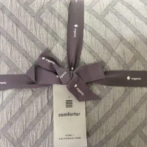 West Elm King / Cal King Parquet Comforter Silver Gray NWT! - Picture 1 of 1