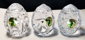 Waterford Egg Collectibles Set of 3 2.5" Mixed Pattern Eggs Boxed w/tag #1050389 - Picture 1 of 12