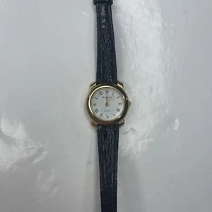 A Rumours Gold Black Croc Japan Ladies Vtg Retro Watch Untested - Picture 1 of 6