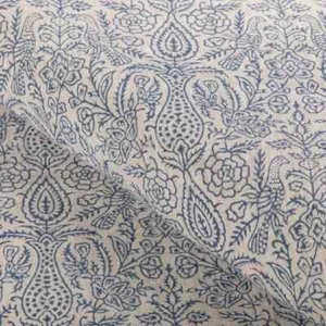 GP J Baker Botanical Bird Print Fabric Haven Handblock Indigo 1.10 yd 2023101.50 - Picture 1 of 3