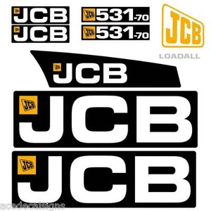 JCB 531-70 Decals Stickers kit 531-70 Telehandler New Repro Decals Laminated - Bild 1 von 2