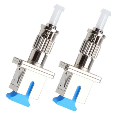 2 PCS ST Male to SC Female Hybrid Adapter Fiber Optical Coupler Converter SM/125 - Image 1 of 4