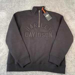 Harley Davidson Icon 1/4 Zip Pullover Gr. Small Herren schwarz - Bild 1 von 4