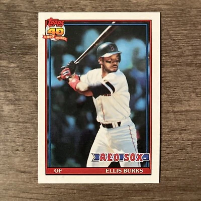 1991 Topps Ellis Burks Boston Red Sox #70 MLB - Image 1 of 2