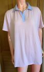 Millers Pink Blue Collar Short Sleeved Polyester Cotton Elastane T Shirt S 14