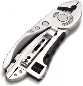 New Multi Tool Set Adjustable Wrench Jaw Screwdriver Pliers Knife Survival Gear - Picture 1 of 6