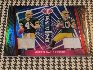 2023 Panini Illusions Jersey Patch Packers Jordan Love Brett Favre /199 RC MEM📈 - Picture 1 of 3