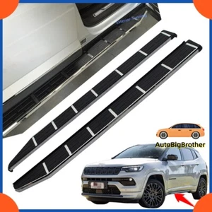 Fits for Jeep Compass 2023 2024 Fixed Running Boards Side Steps Pedals Nerf Bar - Picture 1 of 5