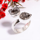 Herkime Diamond Gemstone Handmade 925 Silver Plated Ring Adjustable Gsr-8745