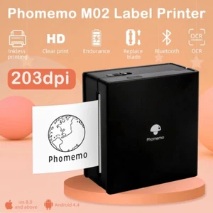 Phomemo M02 Portable Bluetooth Thermal Printer - Mini Wireless Sticker Maker - Photo 1/10