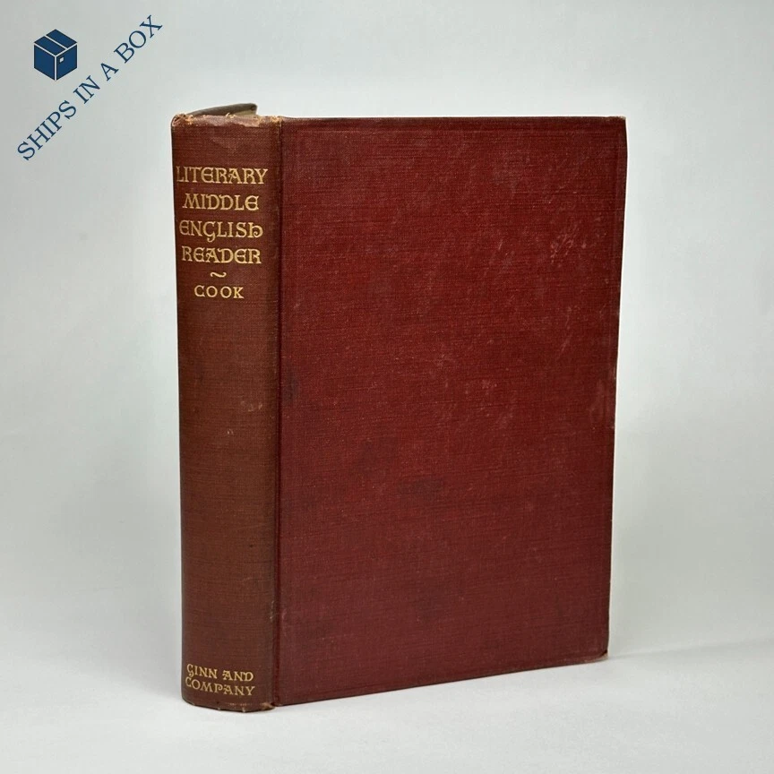 1915 Anthology "A Literary Middle English Reader" Cook (Hardcover, Ginn & Co.) - Image 1 of 4