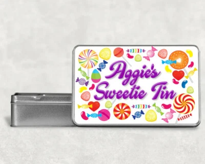 Personalised Sweetie Tin Birthday Fathers Day Easter Gift idea - Image 1 of 4