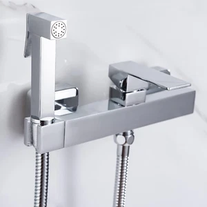 Bidet Sprayer for Toilet, Toilet Concealed Hot and Cold Mixing Brass Handheld Bi - Picture 1 of 9
