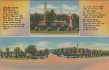 Route 66 John Carr 1942 St Louis County Coral Court Motel Vtg Postcard CP329