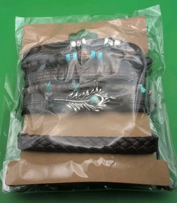 Pulsera elástica ajustable de cuero con dijes y cuentas #3 6 piezas Foto 1 de 2