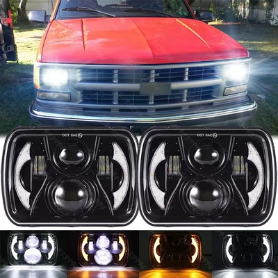 Faro LED sellado DRL de 7x6 pulgadas para camioneta Chevy C1500 C2500 C3500 Suburban Foto 1 de 4