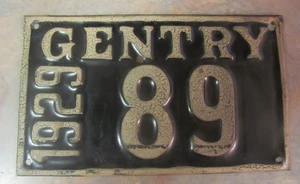 RARE 1929 GENTRY ARKANSAS CITY LICENSE PLATE - Picture 1 of 9
