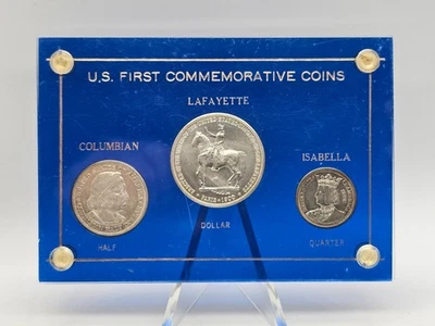 U.S. Mint 1893 Columbian Half, 1900 Lafayette Dollar, & 1893 Isabella Quarter - Image 1 of 4
