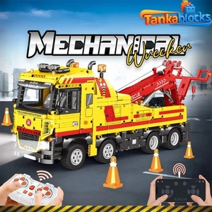 Motorized Wrecker Truck Building Blocks Remote Control Truck Christmas gift - Picture 1 of 8