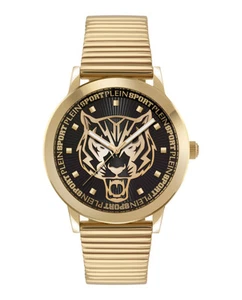 Plein Sport Mens Gold 44mm Bracelet Fashion Watch - Picture 1 of 5