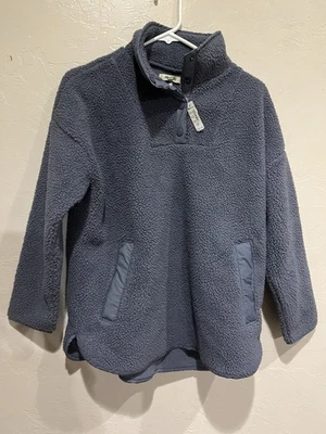 Madewell синий Raleigh король кит шерпа поповер толстовка Loungewear sz XS - Изображение 1 из 4