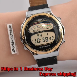 RARO Reloj Digital CASIO BH-200 BIO GRAPH De Colección Alarma Cronógrafo De Japón - Imagen 1 de 15