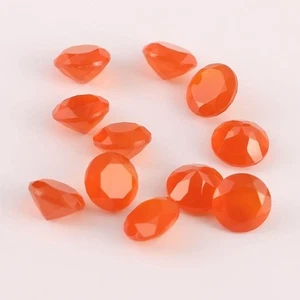 Piedra preciosa suelta cornalina natural redonda facetada de 3 mm a 15 mm - Imagen 1 de 2