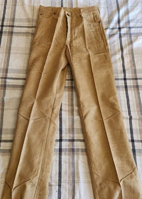 Vintage 80s French Star Tan Corduroy Jeans  Waist 27 RN 51611 CA 51611 - Image 1 of 4