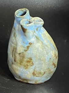 Vintage Ceramic Pottery 3 Opening Vase, Artist Signed by Judy 1967 - Picture 1 of 4